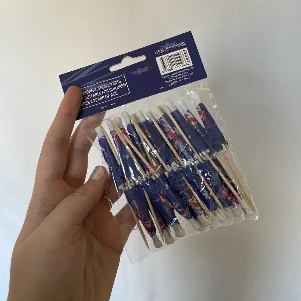 NWT Australian flag decorations toothpicks party decor southern cross cupcakes